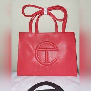 Telfar Medium Red Shopping Bag *Host Pick*
